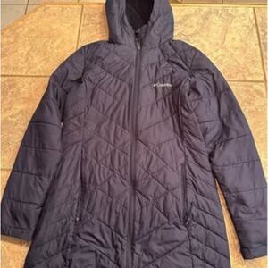Columbia Dark Blue Quilted Hooded Jacket